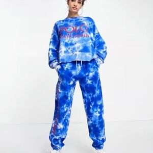 Ralph Lauren Polo Sweatshirt kids 8 10 medium Blue White Pool Water Longsleeve